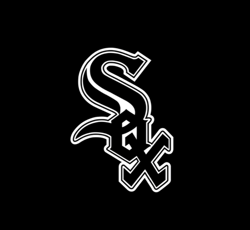 A Black And White Logo For The Chicago White Sox Baseball Team GIF