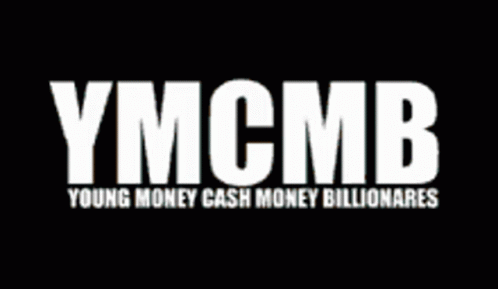 A Black And White Logo For Young Money Cash Money Billionaries GIF
