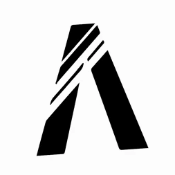A Black And White Logo Of A Letter A On A White Background GIF