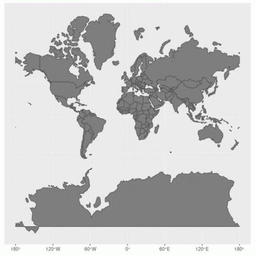 A Black And White Map Of The World Shows The Latitude And Longitude GIF