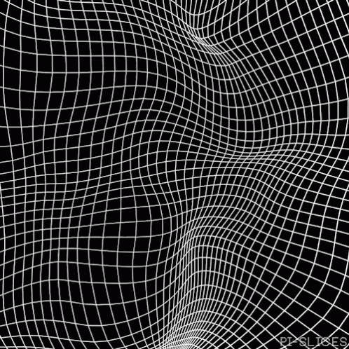 A Black And White Optical Illusion Of A Grid On A Black Background GIF