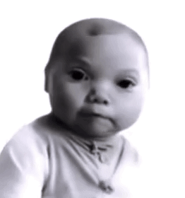 Black And White Baby Making Face GIF