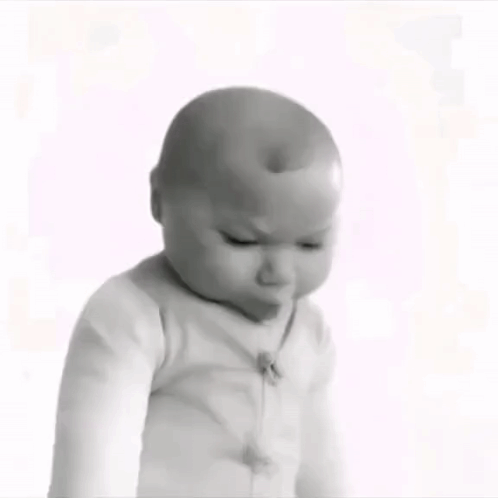 Black And White Baby Photo GIF