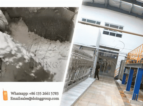 A Black And White Photo Of A Factory With The Words Doing On The Bottom GIF