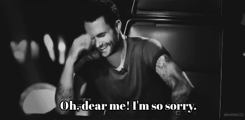 A Black And White Photo Of A Man Covering His Face With His Hand And The Words Oh Dear Me I 'M So Sorry GIF