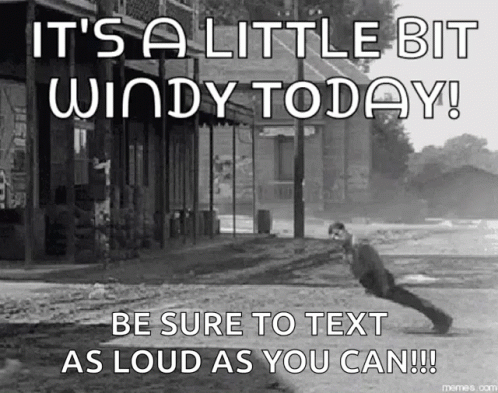 A Black And White Photo Of A Man Doing Push Ups With The Caption " It 'S A Little Bit Windy Today ! GIF