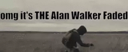 A Black And White Photo Of A Man Riding A Bike In A Field . GIF