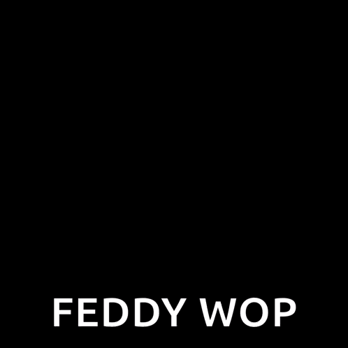 A Black And White Photo Of A Man 'S Face With Lightning Bolts Behind Him And The Name Feddy Wop On The Bottom GIF