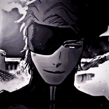 A Black And White Photo Of A Man Wearing Sunglasses And A Hat GIF
