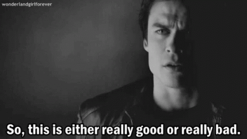 A Black And White Photo Of A Man With A Caption That Says So This Is Either Really Good Or Really Bad GIF