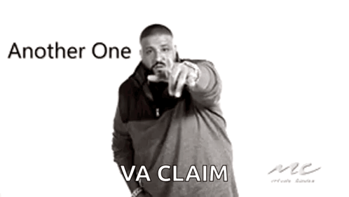 A Black And White Photo Of A Man With A Finger On His Lips And The Words `` Another One Va Claim '' . GIF