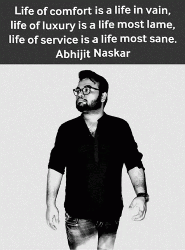 A Black And White Photo Of A Man With A Quote About Comfort GIF