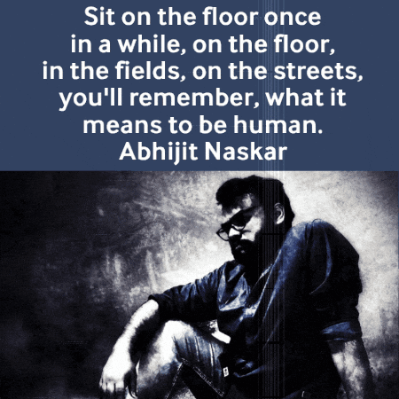 A Black And White Photo Of A Man With A Quote By Abhijit Naskar On The Bottom GIF