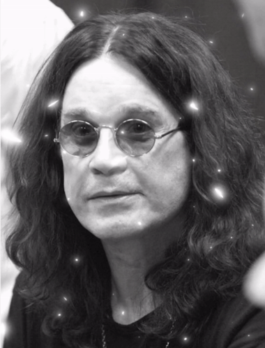 A Black And White Photo Of A Man With Long Hair And Sunglasses GIF
