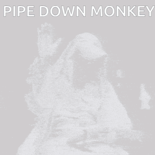 Black And White Photo Of Man With Pipe Down Monkey Text GIF