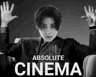 Black And White Photo Of Man With Absolute Cinema GIF