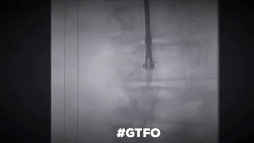 A Black And White Photo Of A Rocket Flying Through The Air With The Hashtag #Gtfo . GIF