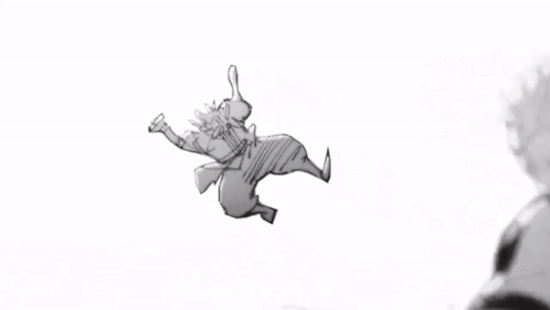 A Black And White Photo Of A Shadow Of A Person Falling On A White Background . GIF