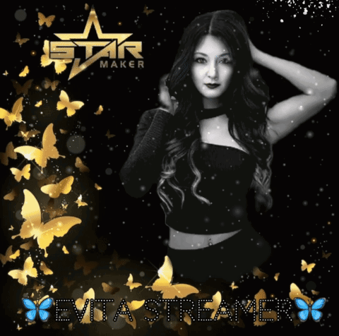 A Black And White Photo Of A Woman With The Words " Star Maker " On The Bottom GIF