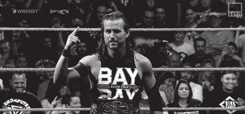 Black And White Wrestler Photo Bay Bay Boom Shirt GIF
