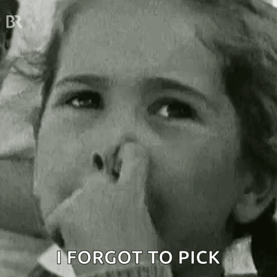 A Black And White Photo Of A Young Girl Covering Her Nose . GIF
