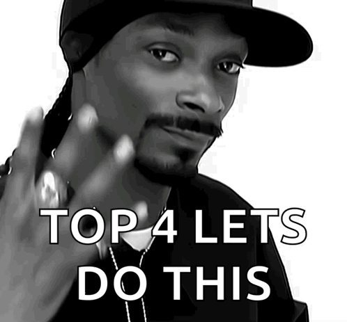 A Black And White Photo Of Snoop Dogg With The Words Top 4 Lets Do This Below Him GIF