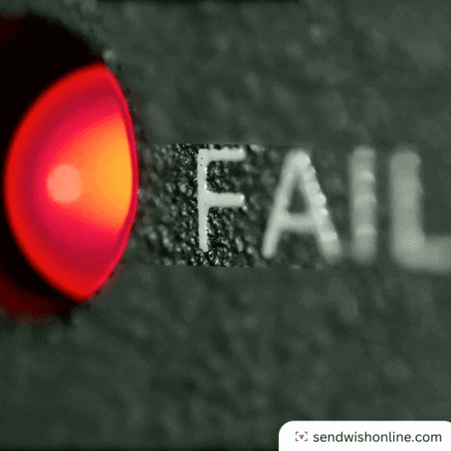 A Black And White Photo Of The Word Fail Written On A Wall GIF