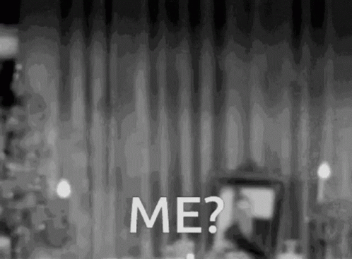 A Black And White Photo With The Words `` Me '' Written On It GIF