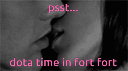 a black and white photo with the words psst dot a time in fort fort on it