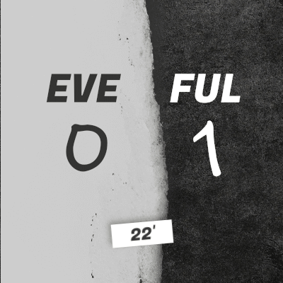 A Black And White Poster That Says Eve 0 And Ful 1 GIF