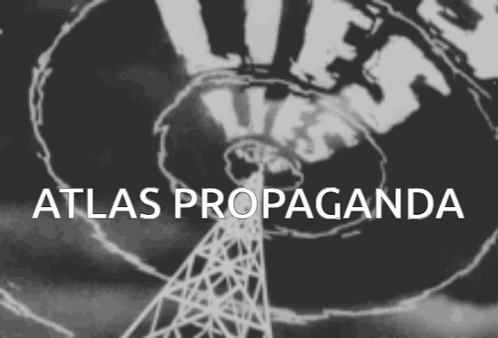 Black And White Poster Atlas Propaganda GIF