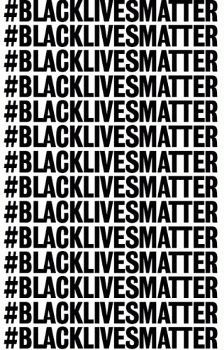 A Black And White Poster With The Words `` Black Lives Matter '' Written In Black Letters . GIF