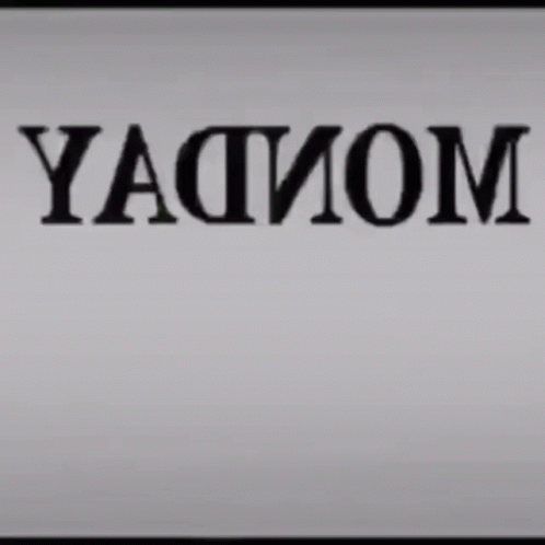 A Black And White Sign That Says Yaatom GIF