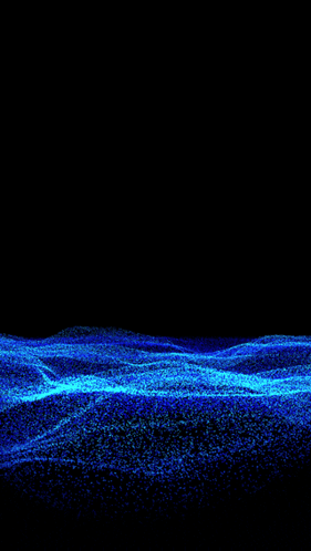 A Black Background With A Blue Glowing Wave GIF