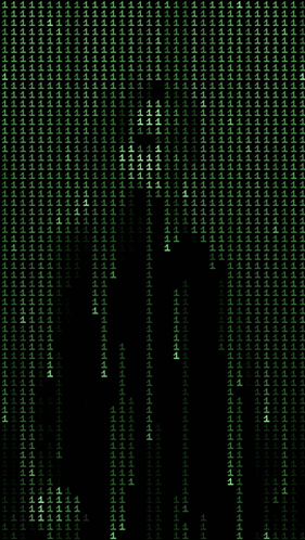 A Black Background With A Lot Of Green Numbers Including 1 And 2 GIF