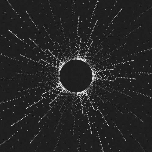 A Black Background With A White Circle In The Center GIF