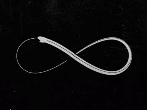 A Black Background With A White Infinity Symbol On It GIF