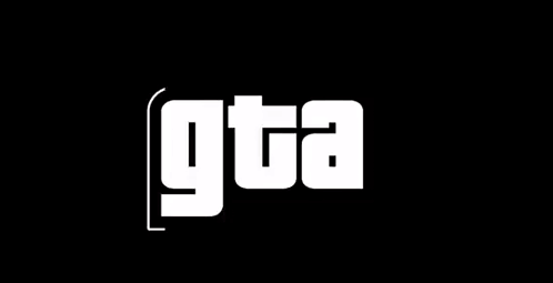 A Black Background With A White Logo That Says ' Gta + ' GIF