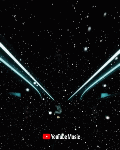 A Black Background With A Youtube Music Logo GIF