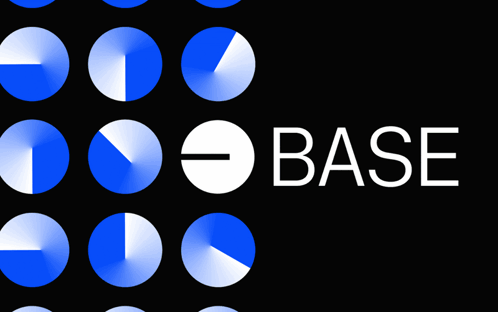 a black background with blue circles and the word base in white
