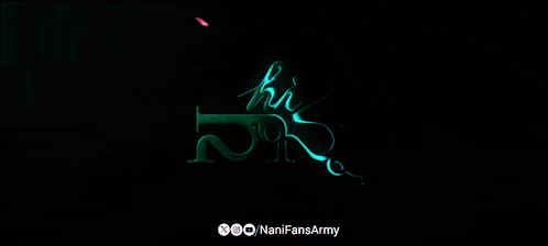 A Black Background With Blue Letters That Say Hi Na GIF