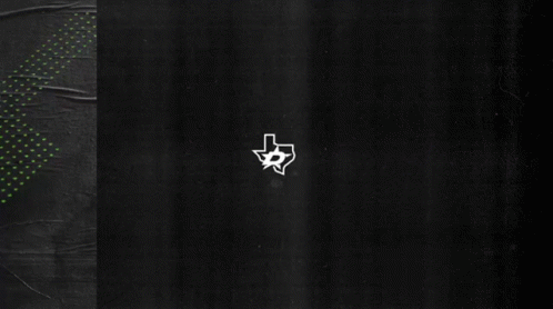 A Black Background With Green Stripes And A White Texas Symbol GIF