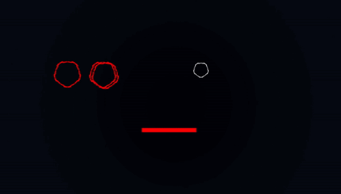 A Black Background With Red And White Circles And A White Line GIF