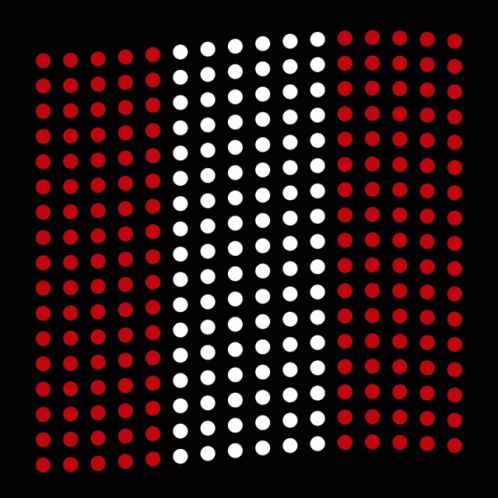 A Black Background With Red And White Dots On It GIF