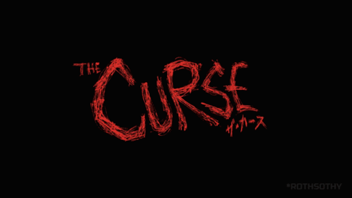 A Black Background With The Curse In Red GIF