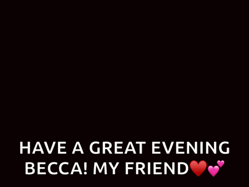 A Black Background With The Name Becca Written In Red Letters GIF