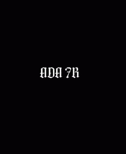 A Black Background With The Word Ada 7R Written In Blue Flames GIF