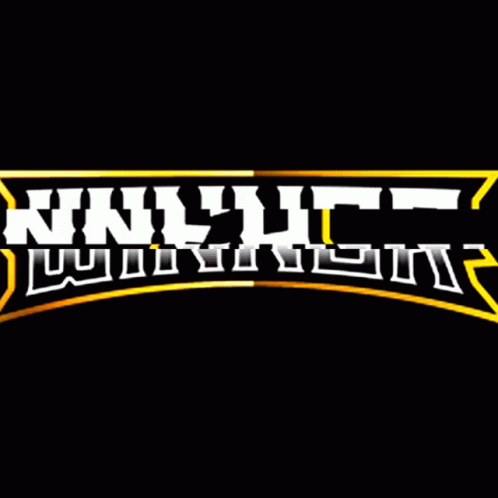 A Black Background With The Word Winner Written In White GIF