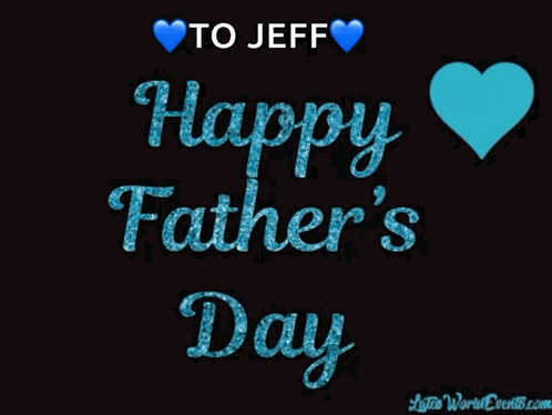 A Black Background With The Words Happy Father 'S Day In Gold Letters GIF