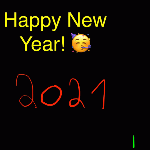 A Black Background With The Words Happy New Year 2022 GIF